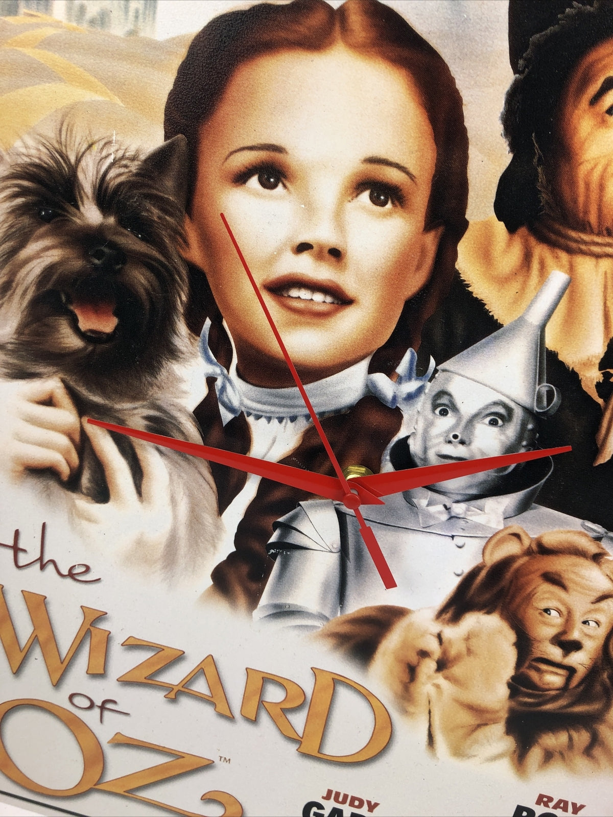 The Wizard of Oz * Tin Sign Wall Clock 16" x 12.5" One of a Kind Julie Garland