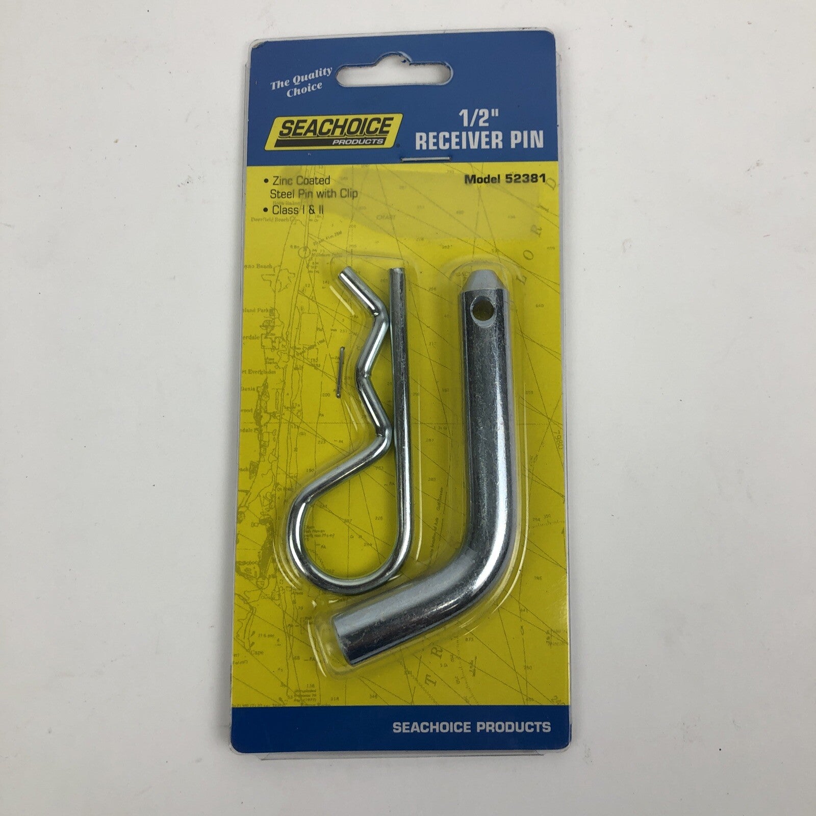 NEW SEA-CHOICE Trailer Hitch  RECEIVER PIN 1/2IN WITH CLIP / Pin SCP 52381