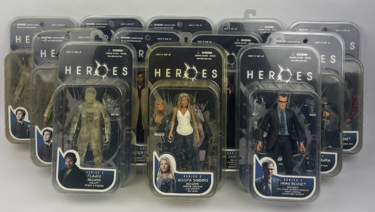 Lot of 12 Heroes Action Figures, Claude, Mohinder Suresh, Jessica Sanders - LOOK