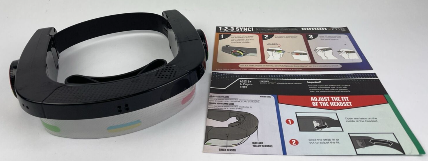 Hasbro Simon Optix Game - Includes Headset, Manual And Original Box - TESTED