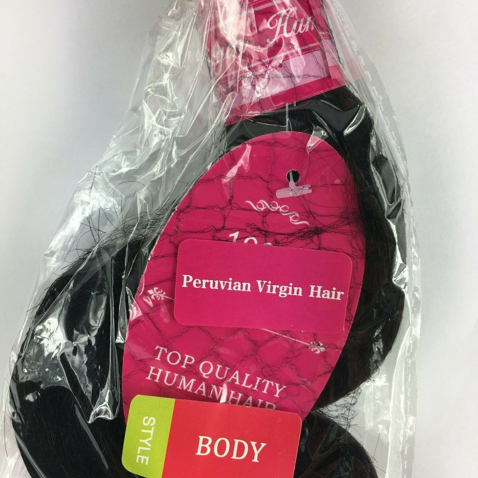 Brand new 12 inch Peruvian virgin hair body wave natural black A2