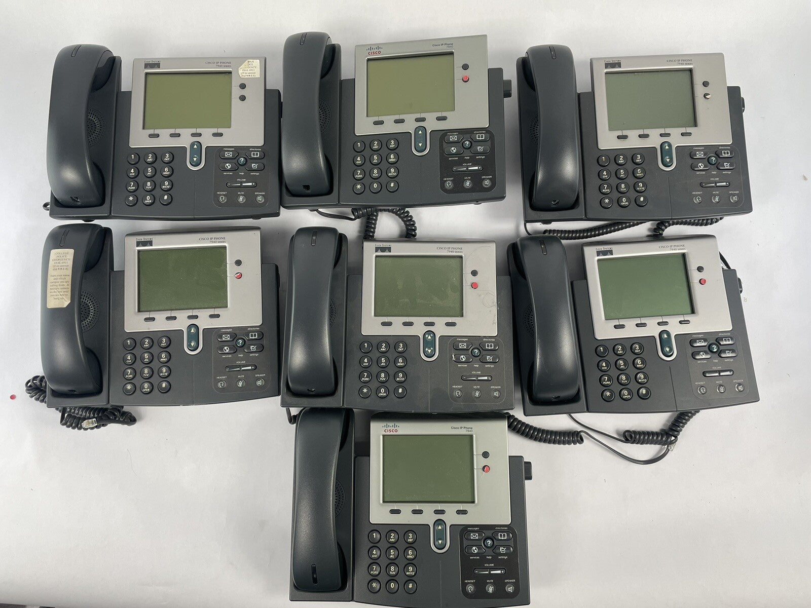 Lot of 7 : Cisco IP 7900 7940 PoE VoIP Business Office Phone Handset CP-7960G