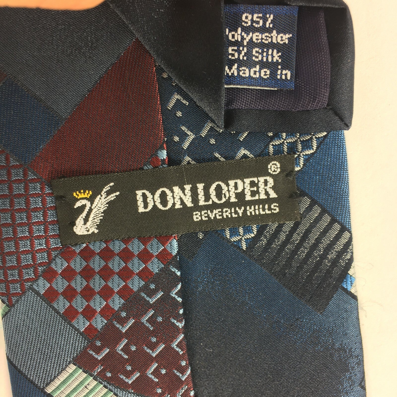 Genuine Donloper 95% Silk Handmade Stylish Formal/Casual Tie Multi Coloured