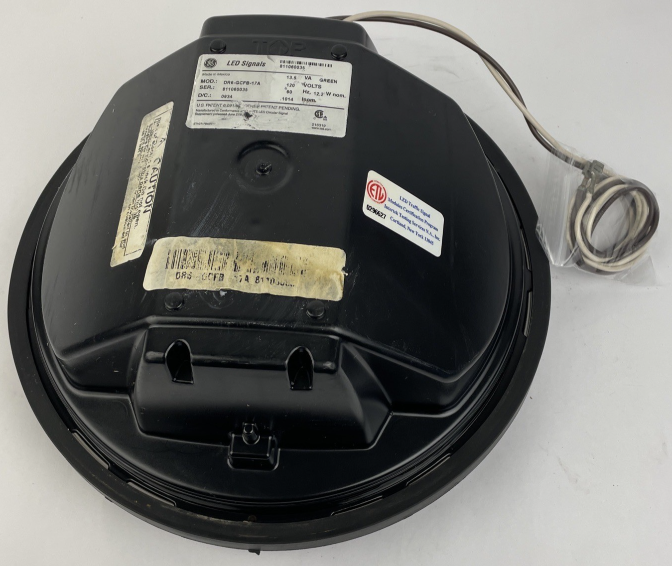 12" General Electric GREEN LED Traffic Light Signal Lens 120V Model  DR6    bd