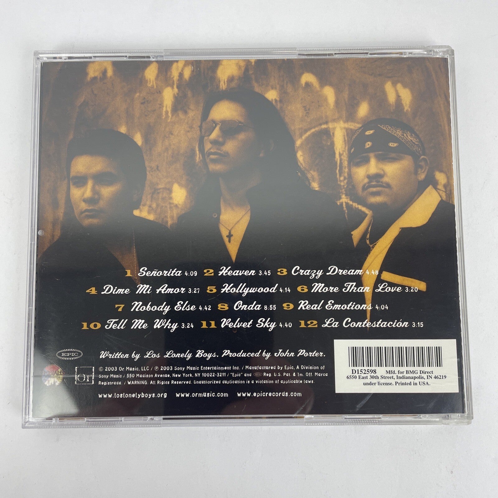 Los Lonely Boys Self Titled Digital Audio CD 2003 Or Music Inc. Epic Records - L