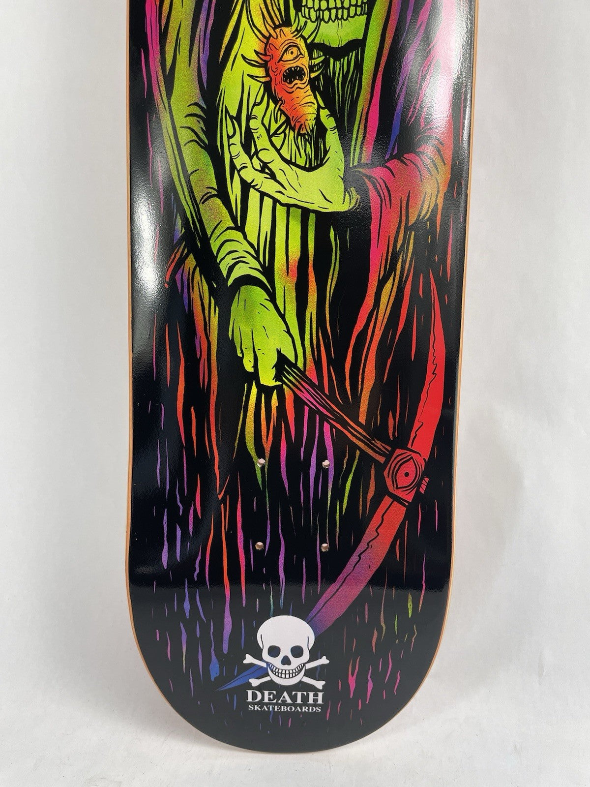 Death Skateboards Lurk 3 8-inch skateboard deck with free grip tape.