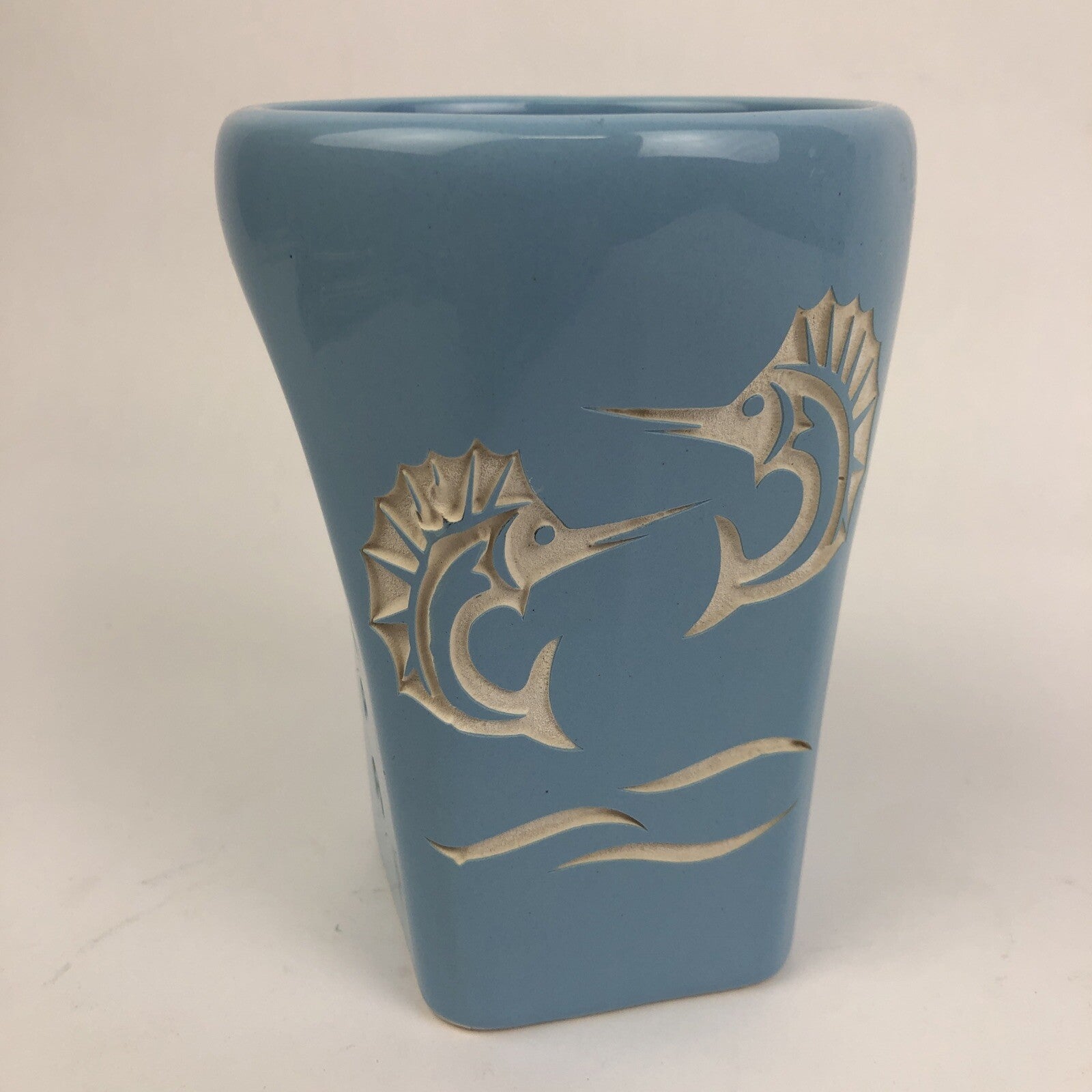 Mexico Ixtapa Zihuatanejo Baby Blue Sailfish Stoneware Coffee Mug Tea Cup RARE