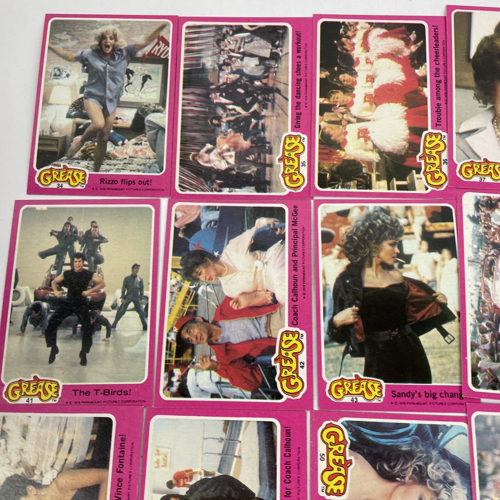 1978 Topps GREASE Movie Series 1 Trading Card Complete Set 1-66 w 11 Stickers