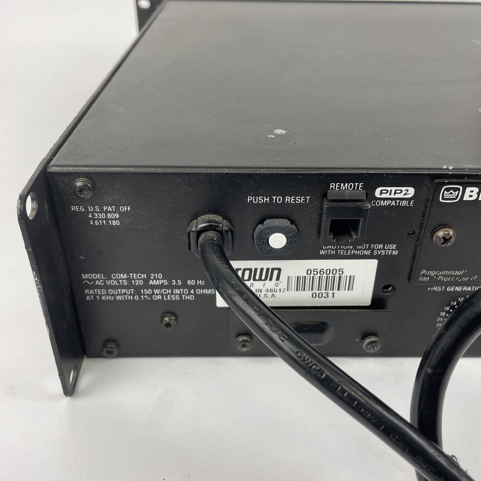 Crown Com-Tech 210 2-Channel Power Amplifier - Programable Input Processor PIP
