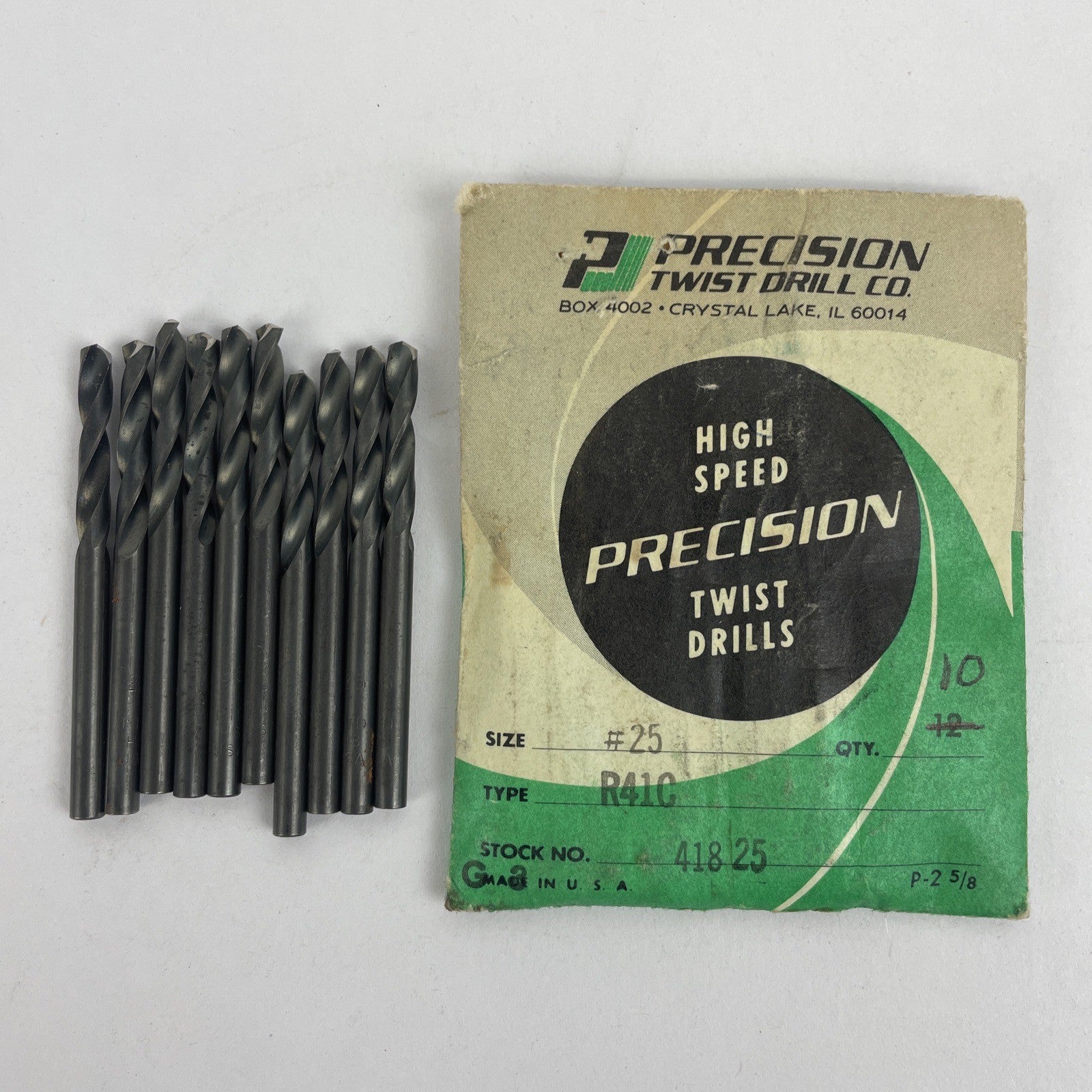 Vintage LOT OF 20 NEW Twist Drill DRILL BITS CARR LANE , Precision Twist Co. USA