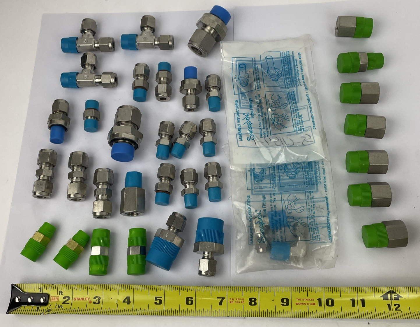 Swagelok Stainless Steel Compression Fitting Lot 316 SS 37 PIECE LOT