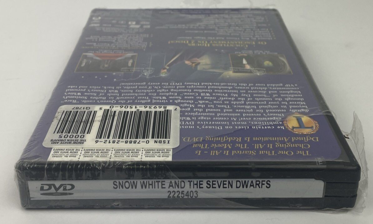 Snow White And The Seven Dwarfs [DVD] 2-Disc Platinum Edition, 2001, Disney  NEW