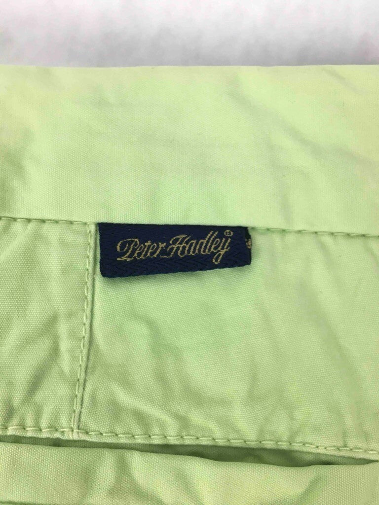 Peter Hadley Mens Pants Light Green Flat Front Pockets Zip 100% Trousers 44x33