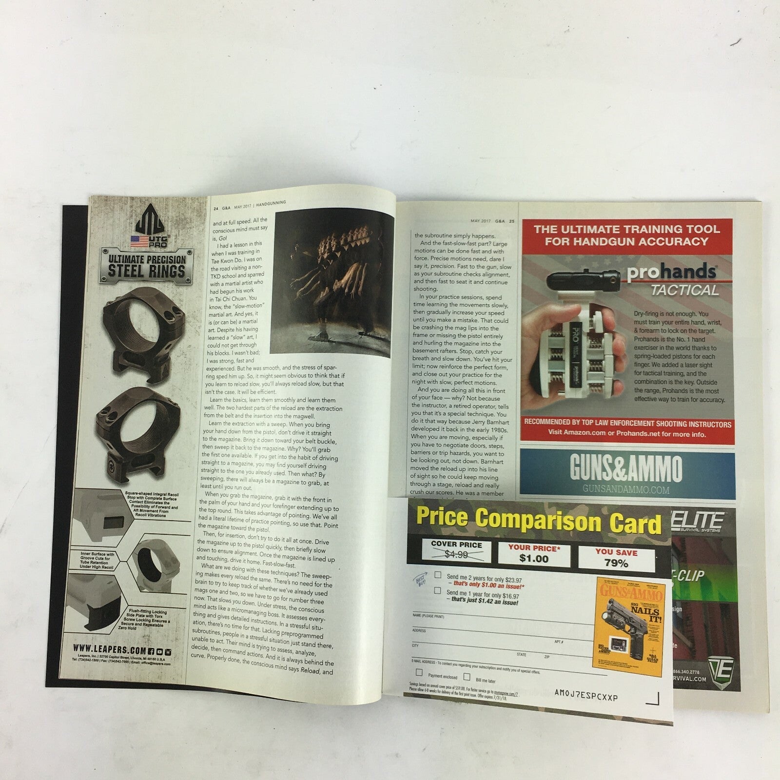 May 2017 Guns & Ammo Magazine Hornady Black SIG Sauer P320 Garry James 1851Cadet