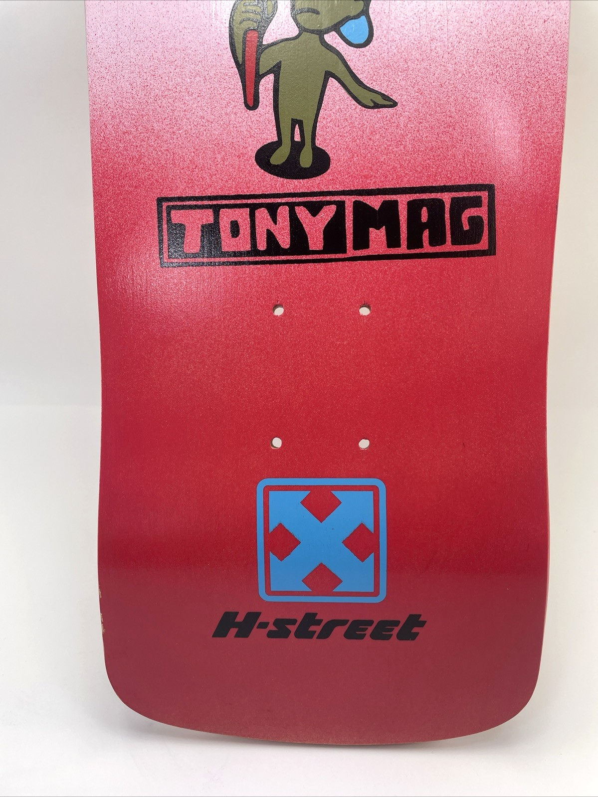 Tony Magnusson H Street Kid And Cross  Reissue 1980s Wood Hell Concave Red Fade