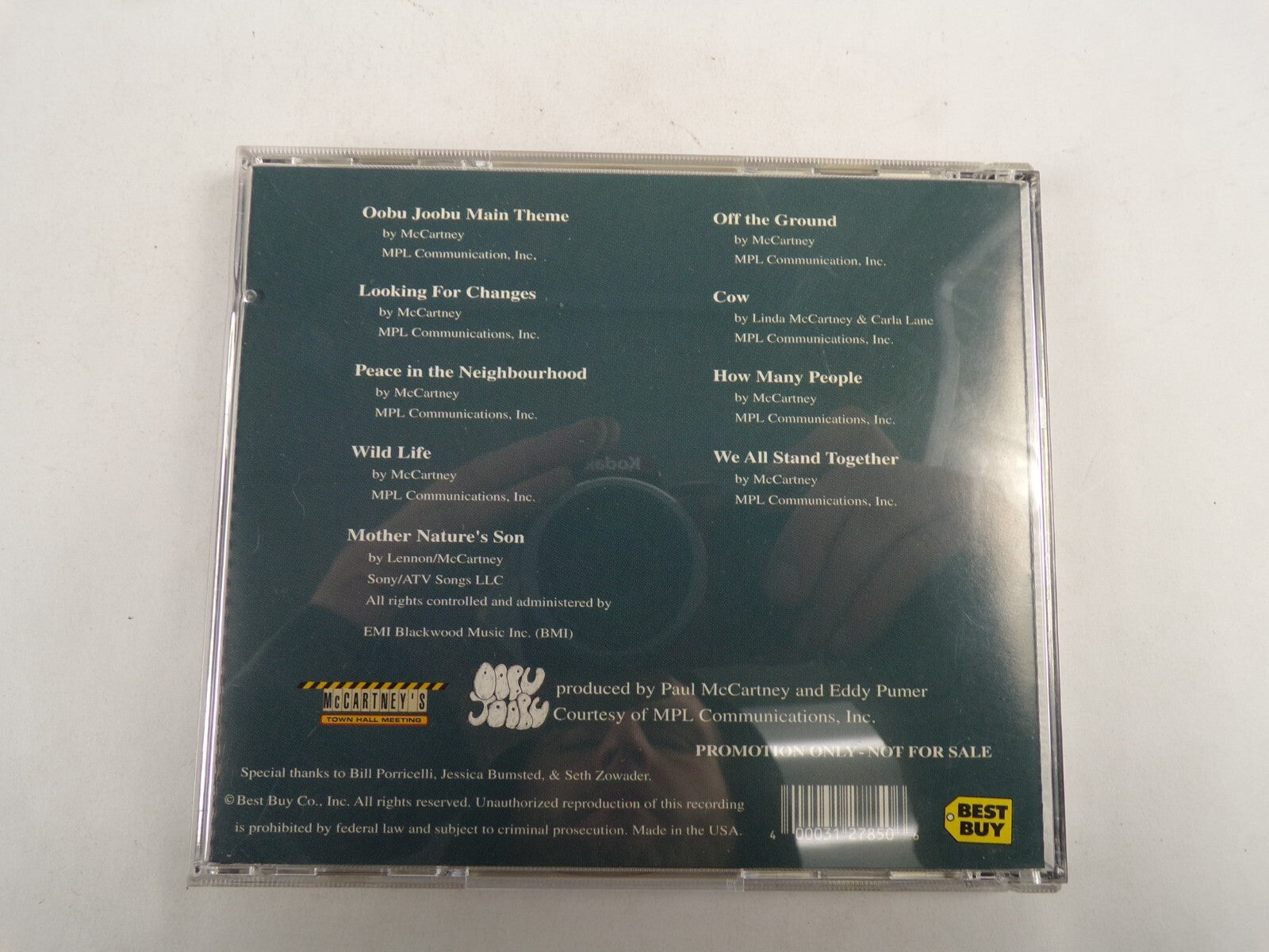 Paul McCartney Oobu Joobu Ecology Wild Life Mother Nature's Son CD#53