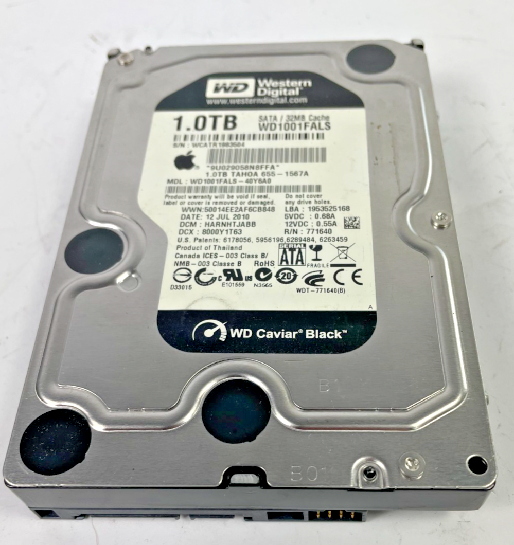 Western Digital WD Caviar Black 1TB 3.5" SATA Hard Drive – WD1001FALS – 7200RPM