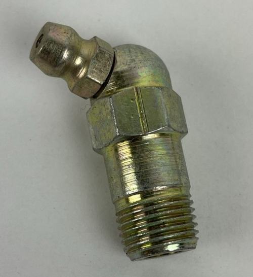 Lot of 6 pc 45° Degree Grease Fitting (s) Tapered Thread 3/8"