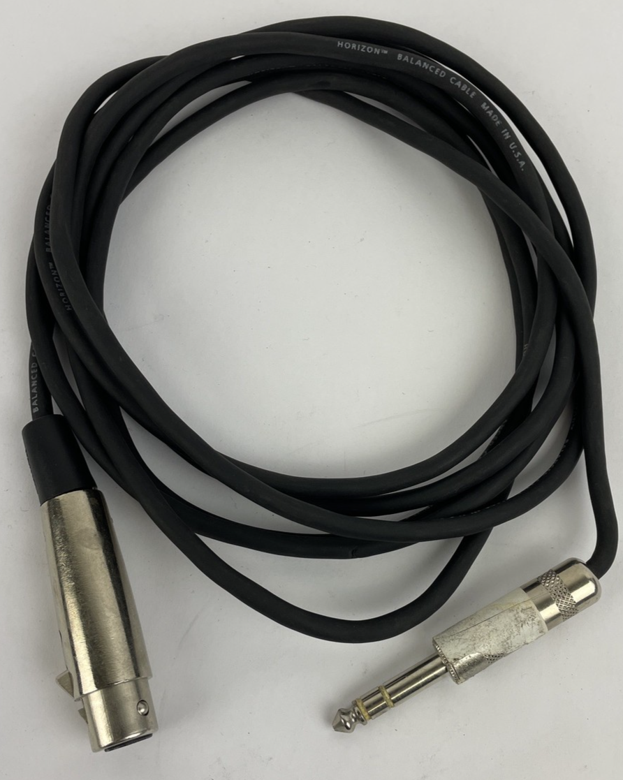Oem Horizon XLR 3-Pin Female to 1/4" Plug TS Microphone Mono 120" - U.S.A. Made