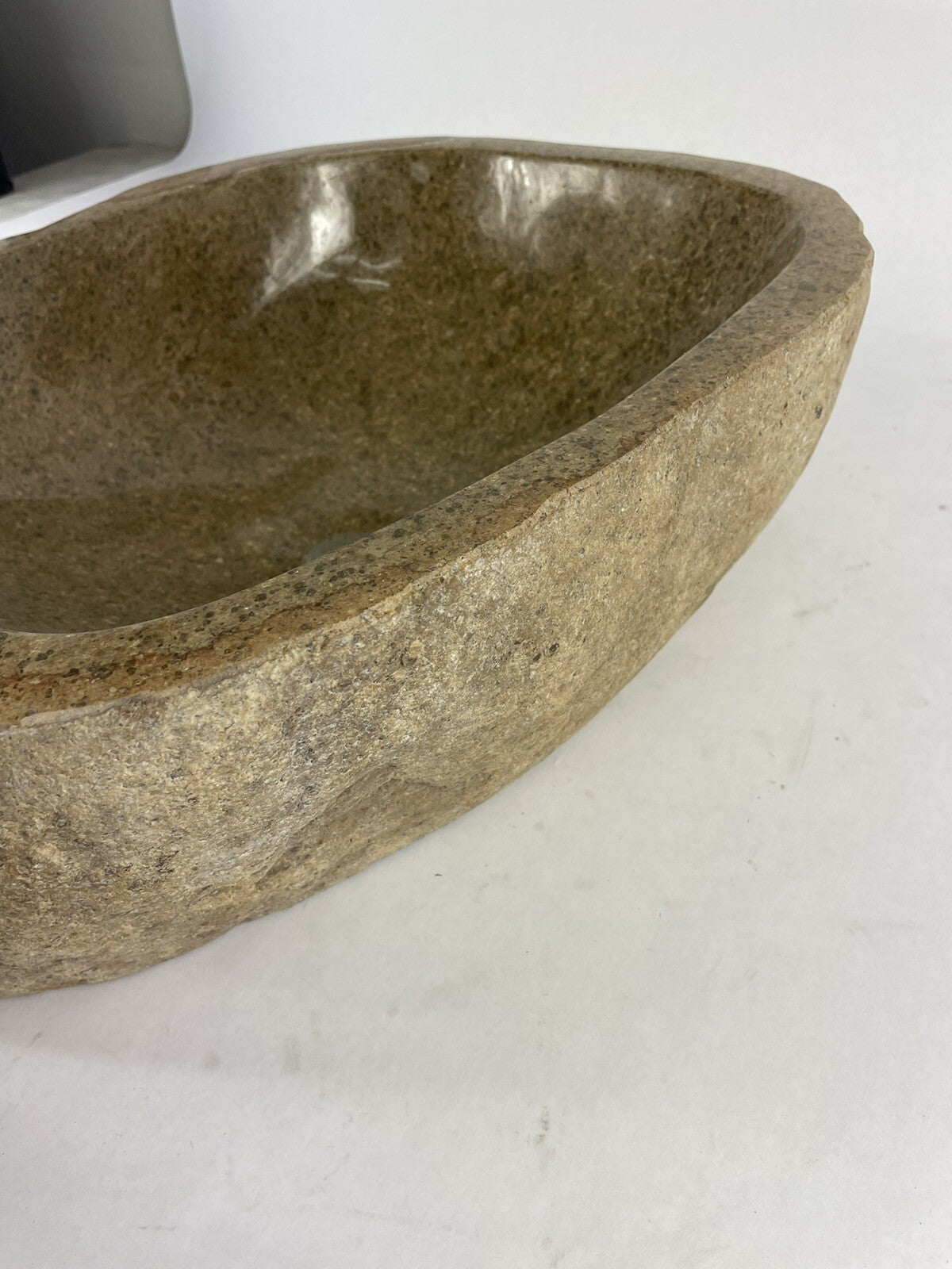 Stone Forest C28 pebble vessel sink natural granite boulder luxury bathroom basin