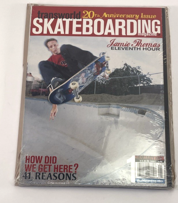 Transworld Skateboarding Jan 2003 20th Anniversary Tony Hawk Skate Magazine