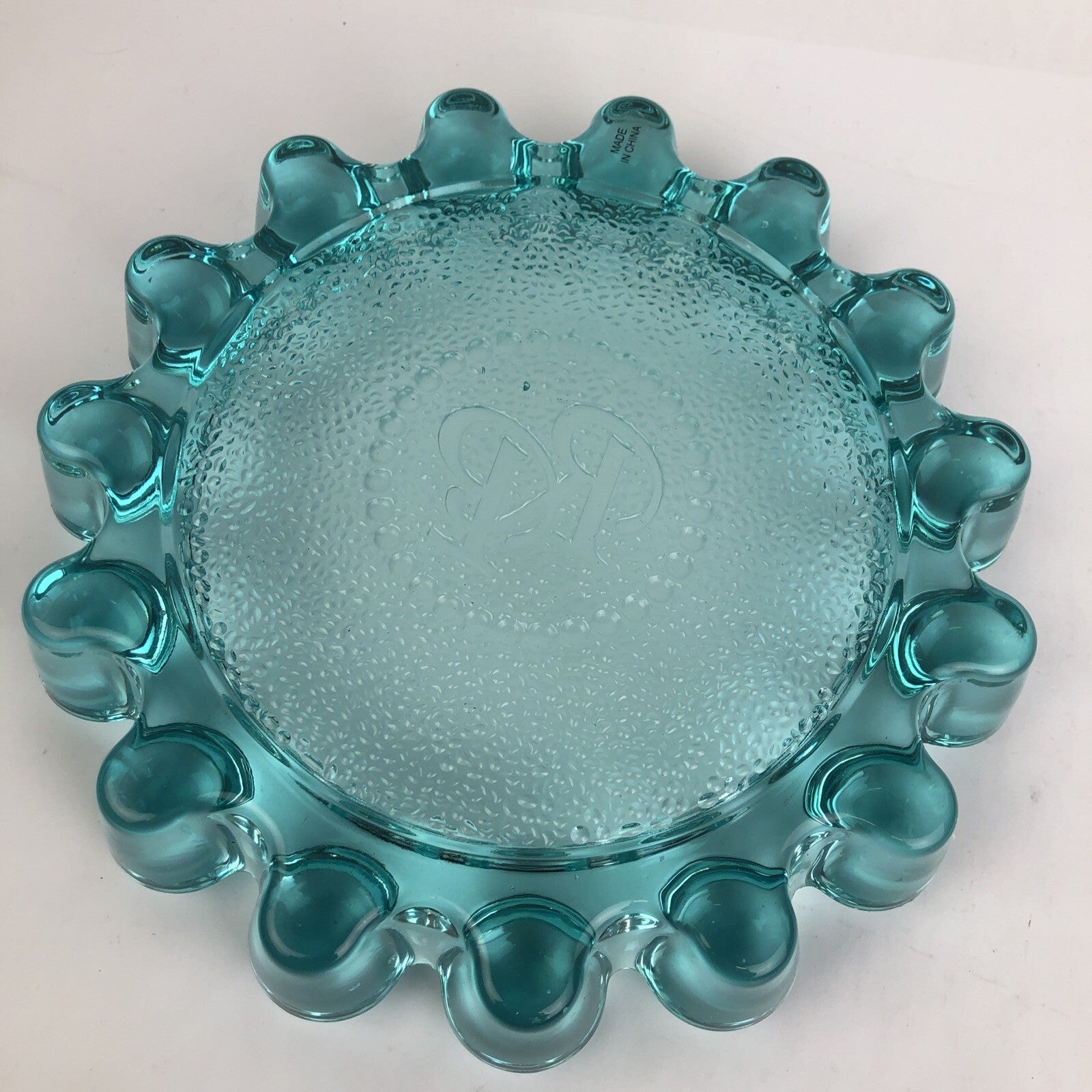 Rare Rocky Patel Luminoso aqua marine 10-inch glass cigar ashtray new in box.
