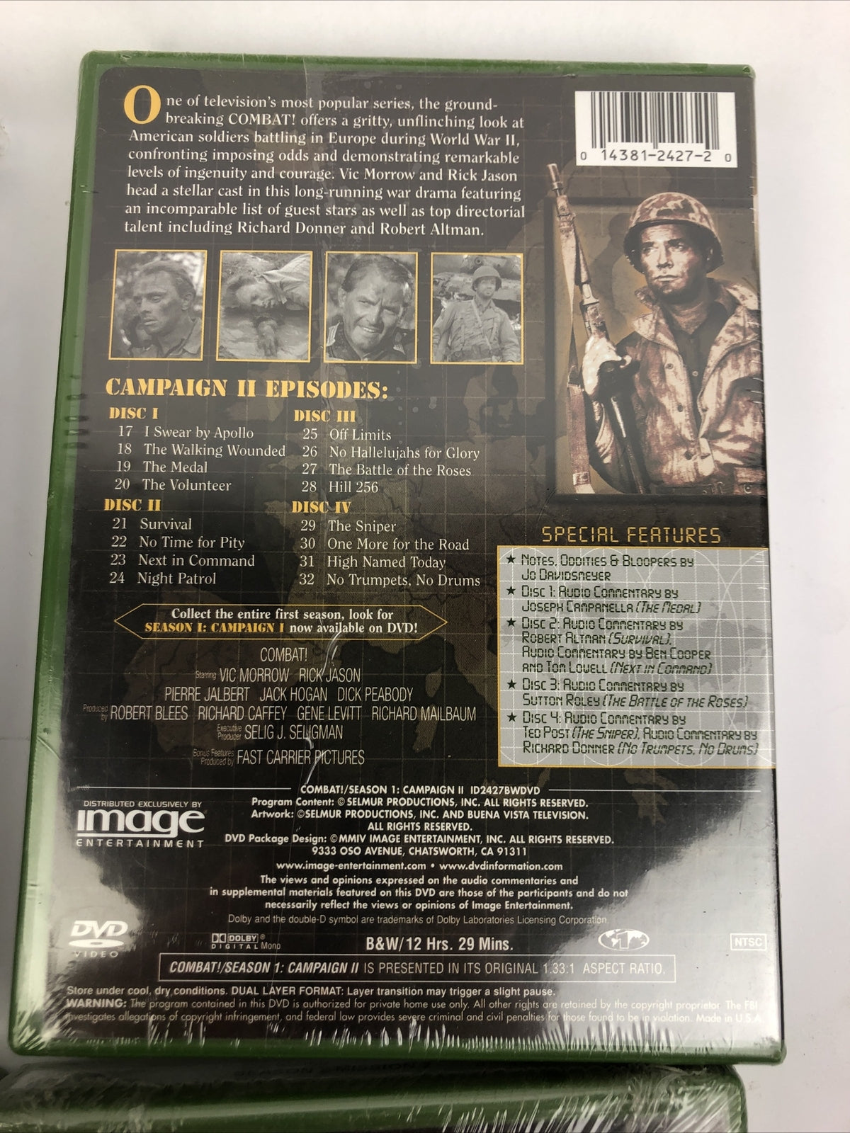 Combat! - Season 1: Campaign 1 NEW (DVD, 2004, 4-Disc Set) WWII War Drama