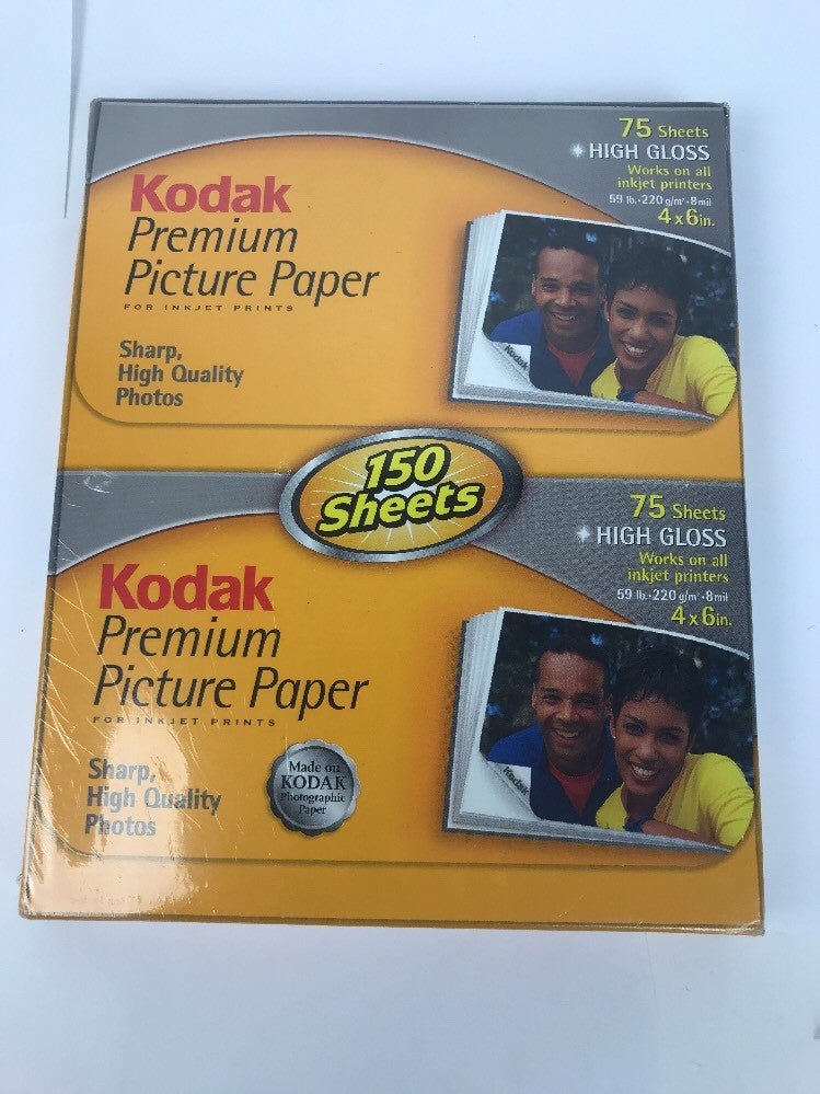 2 x Kodak Premium Picture Paper High Gloss 150 Sheets Ink Jet Printer Memories