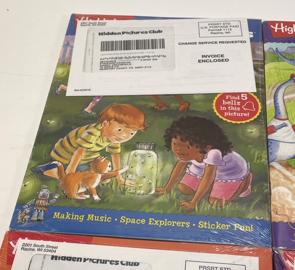Highlights Let's Play Hidden Pictures Puzzles Books Lot of 4 - Brand New Sealed
