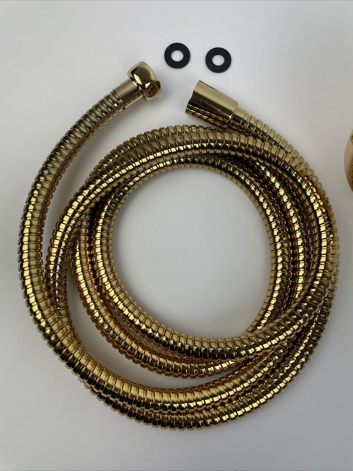 Aquabrass 25991 gold 3 function hand shower with brass hose