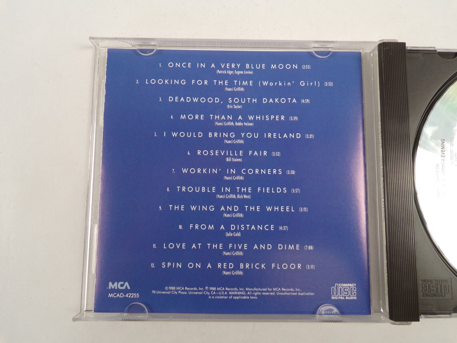 One Fair Summer Evening Nanci Griffith Roseville Fair From A Distance CD#47
