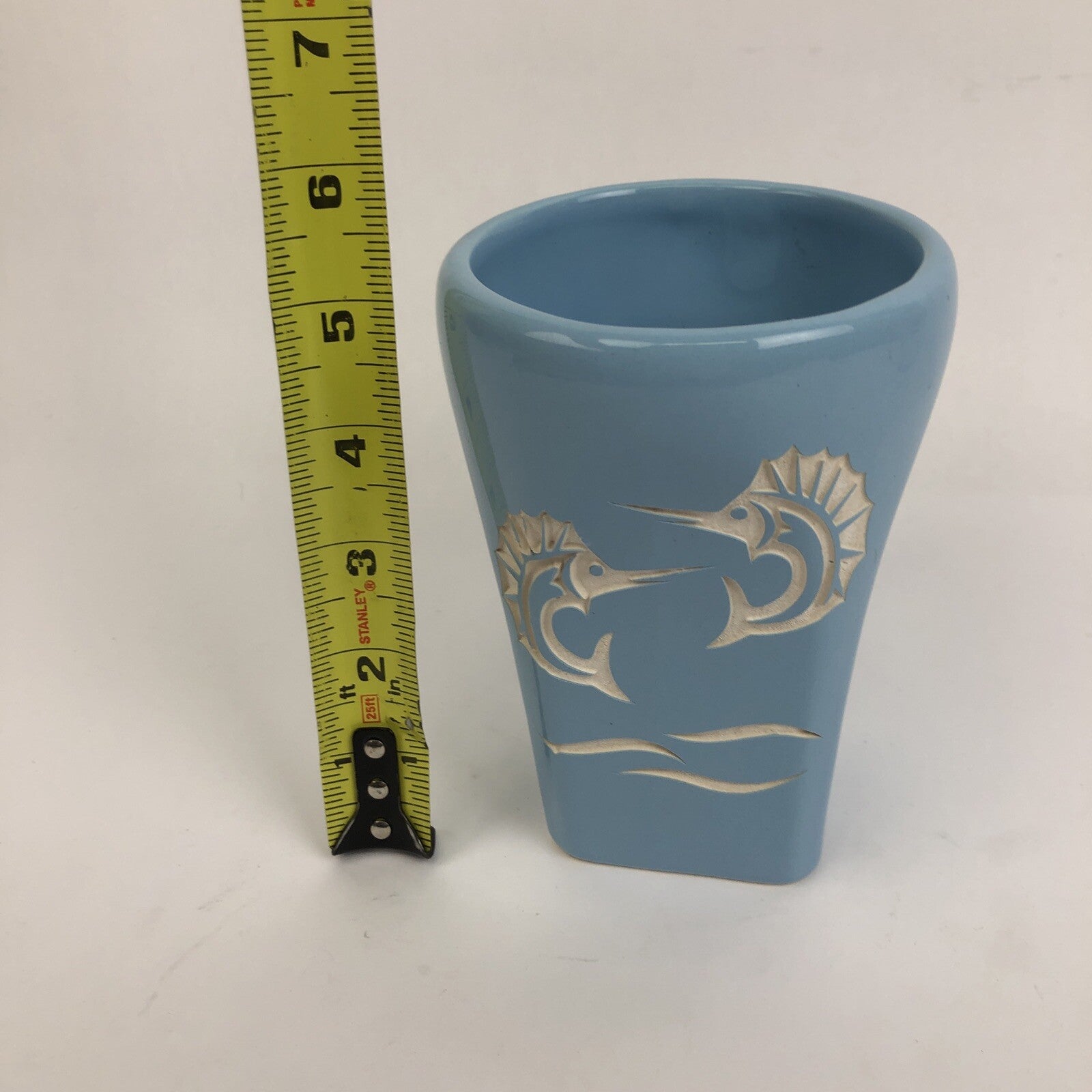 Mexico Ixtapa Zihuatanejo Baby Blue Sailfish Stoneware Coffee Mug Tea Cup RARE