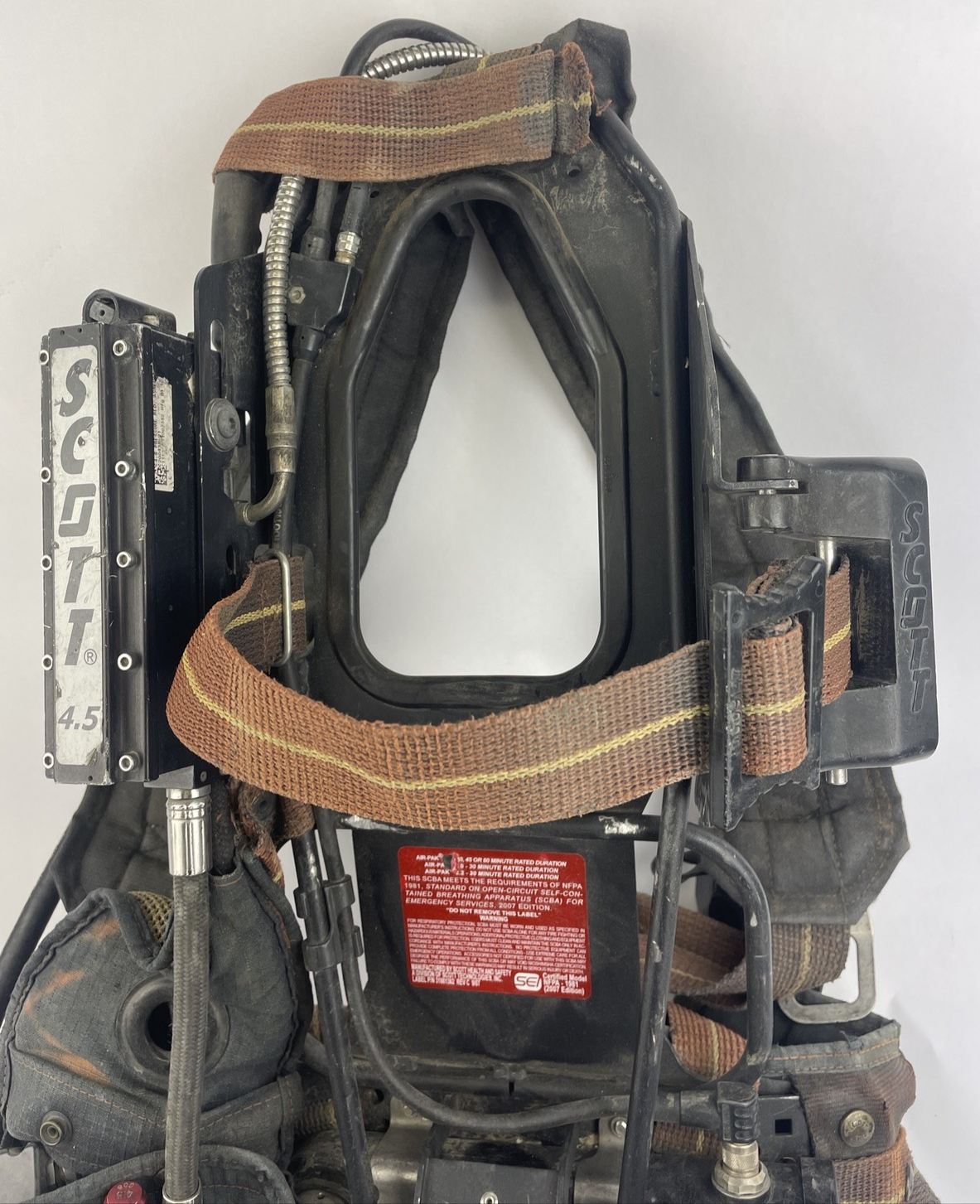 SCOTT SAFETY 4.5 4500 SCBA Air Pack Harness EZ-Flow Air Pak Plus with Sensor  g