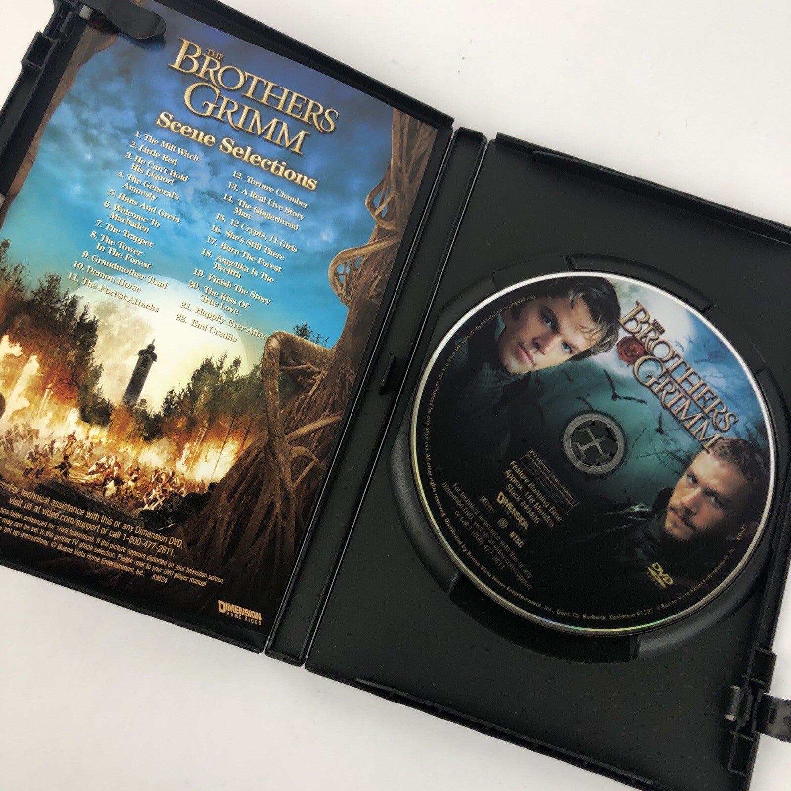 The Brothers Grimm (DVD, 2005) Heath Ledger Matt Damon - Mint Condition FreeShip