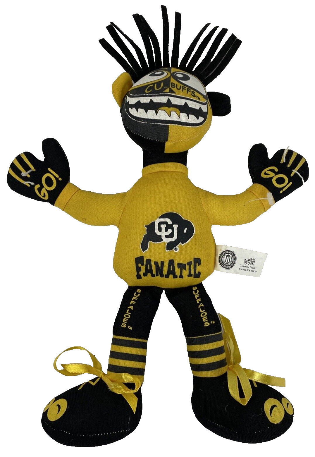 NCAA Colorado University BUFFS Home State Fanatic Plush Doll Stuffed RARE BNDWGN