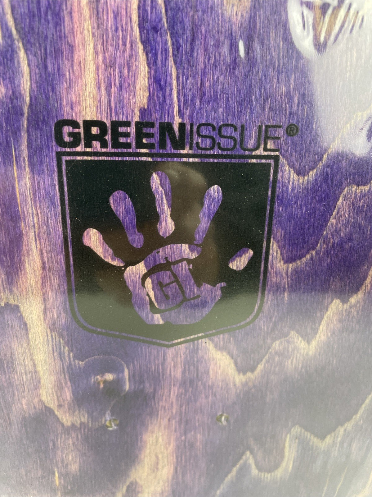 GREEN ISSUE Skateboards Gold Fist Militant Products Skateboard Deck 8.25" - LOOK