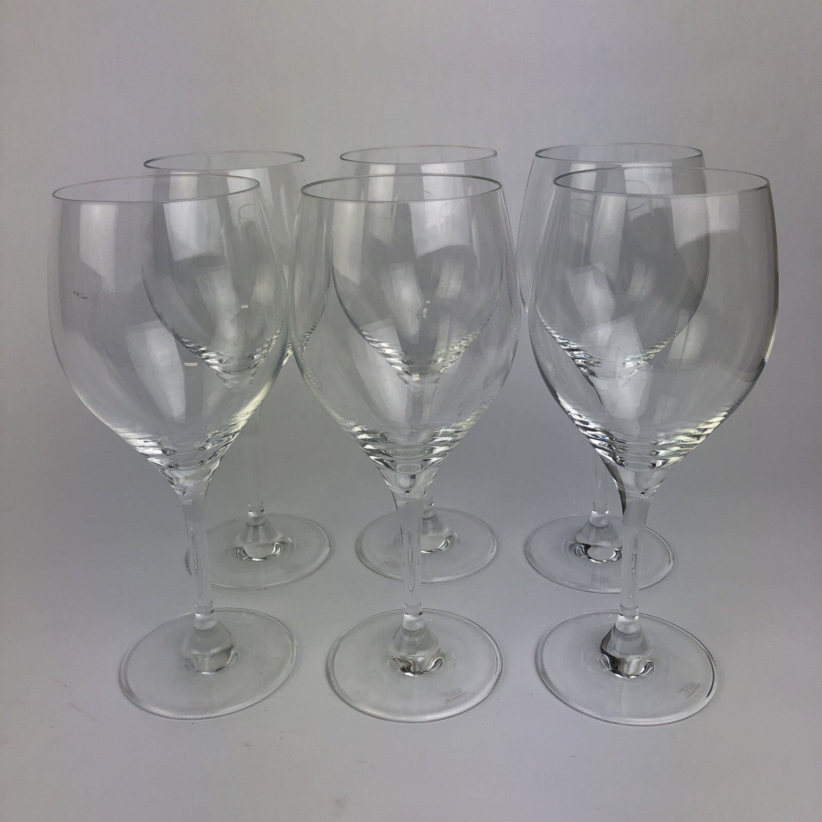 6 x Tria Clear Quality Crystal Wine Glass 8" Tall 3" Mouth - LOOK