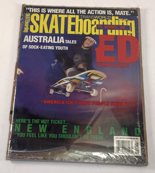 TRANSWORLD SKATEBOARDING MAGAZINE June 1991 Jordan Richter Ed Templeton ?