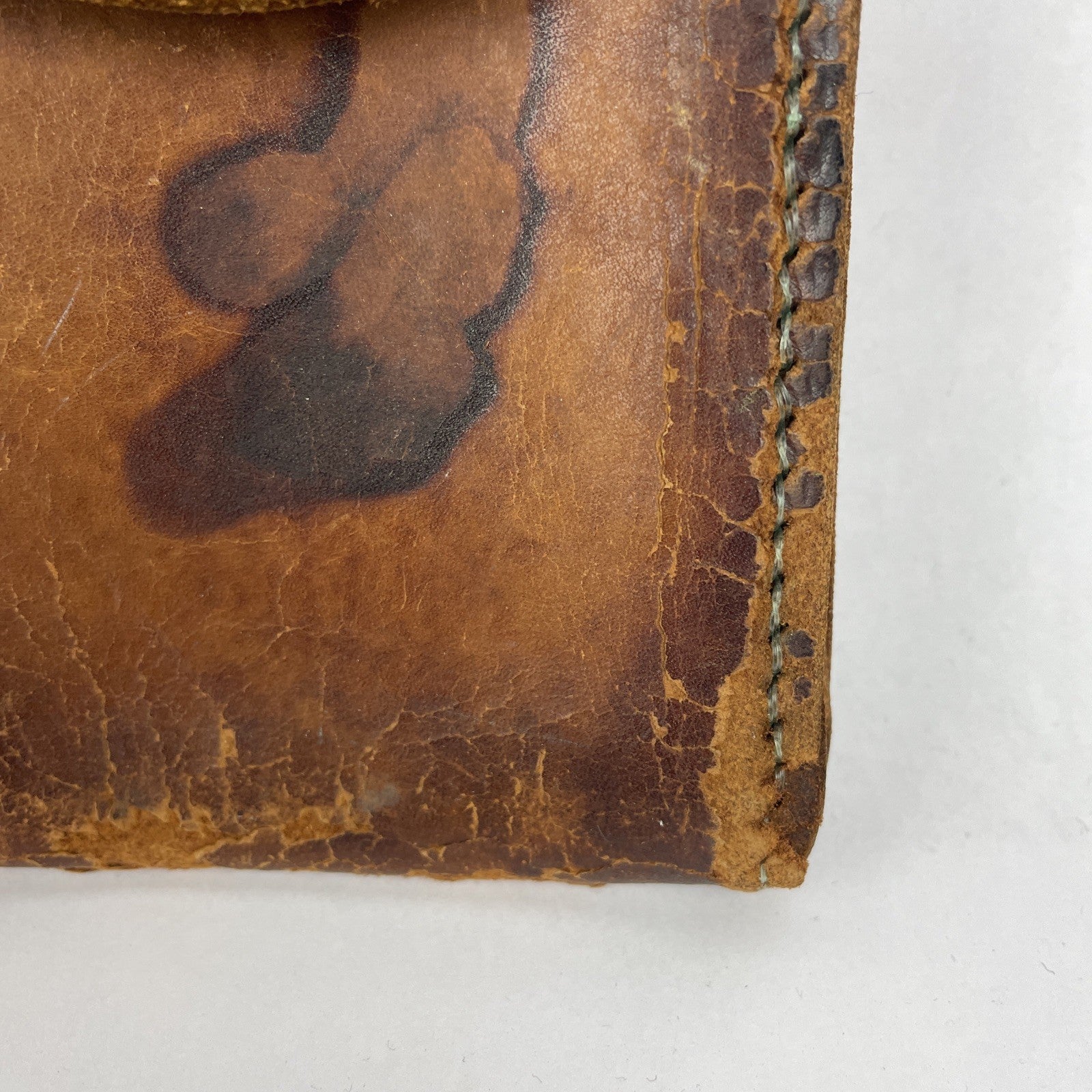 Vintage U.S. Postal Service Brown Leather Belt Mail Carrier Pouch 6"x4" USA