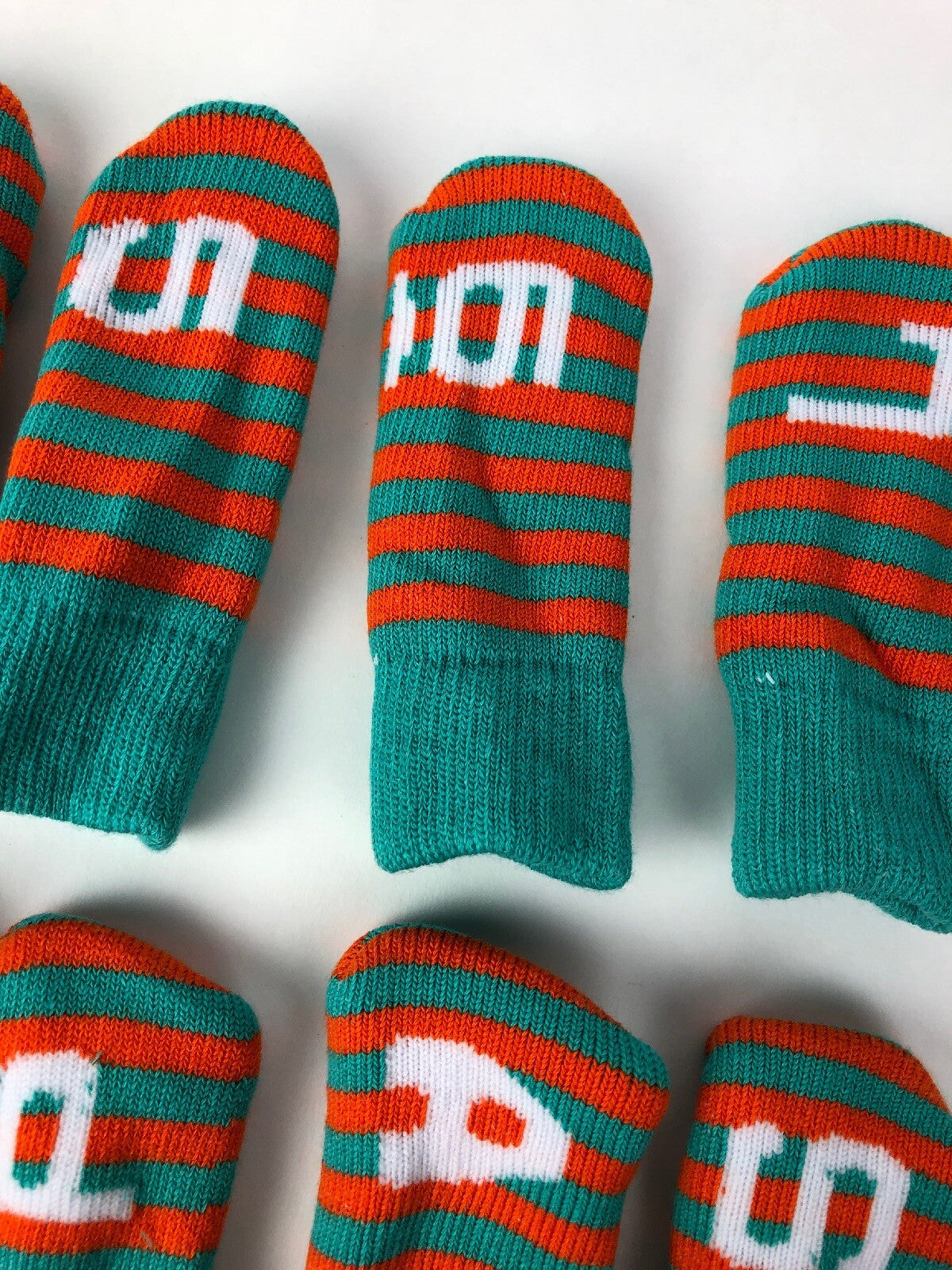 Forbos FBSIC-F 10 piece golf iron head covers teal orange protective set
