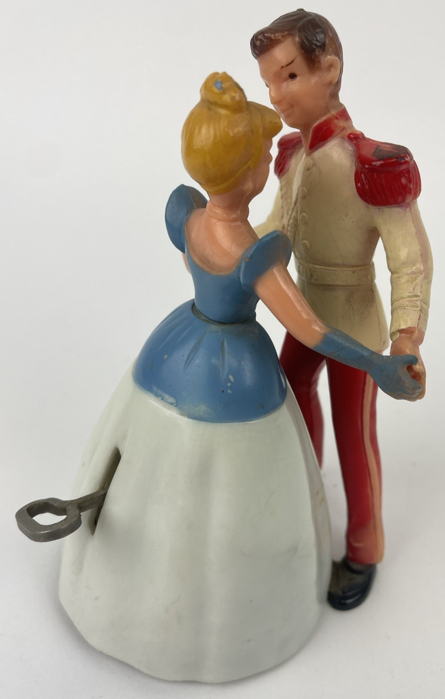 1950's Irwin Toys Walt Disney's Dancing Cinderella & Prince Wind Up Toy - Works!