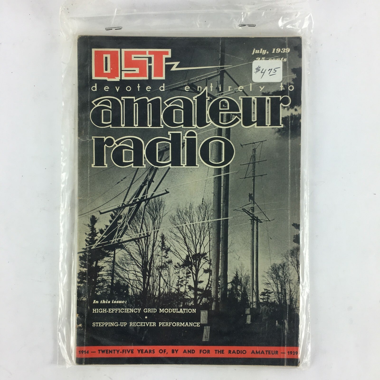 July 1939 QST Amateur Radio Magazine High Efficiency Grid Modulation
