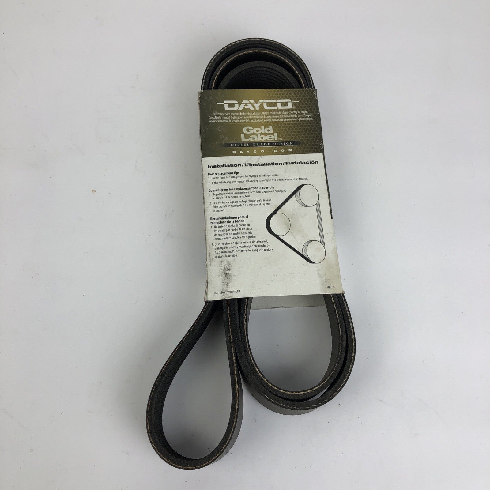 Dayco Gold Label 5080705 serpentine belt 8PK1790 diesel grade