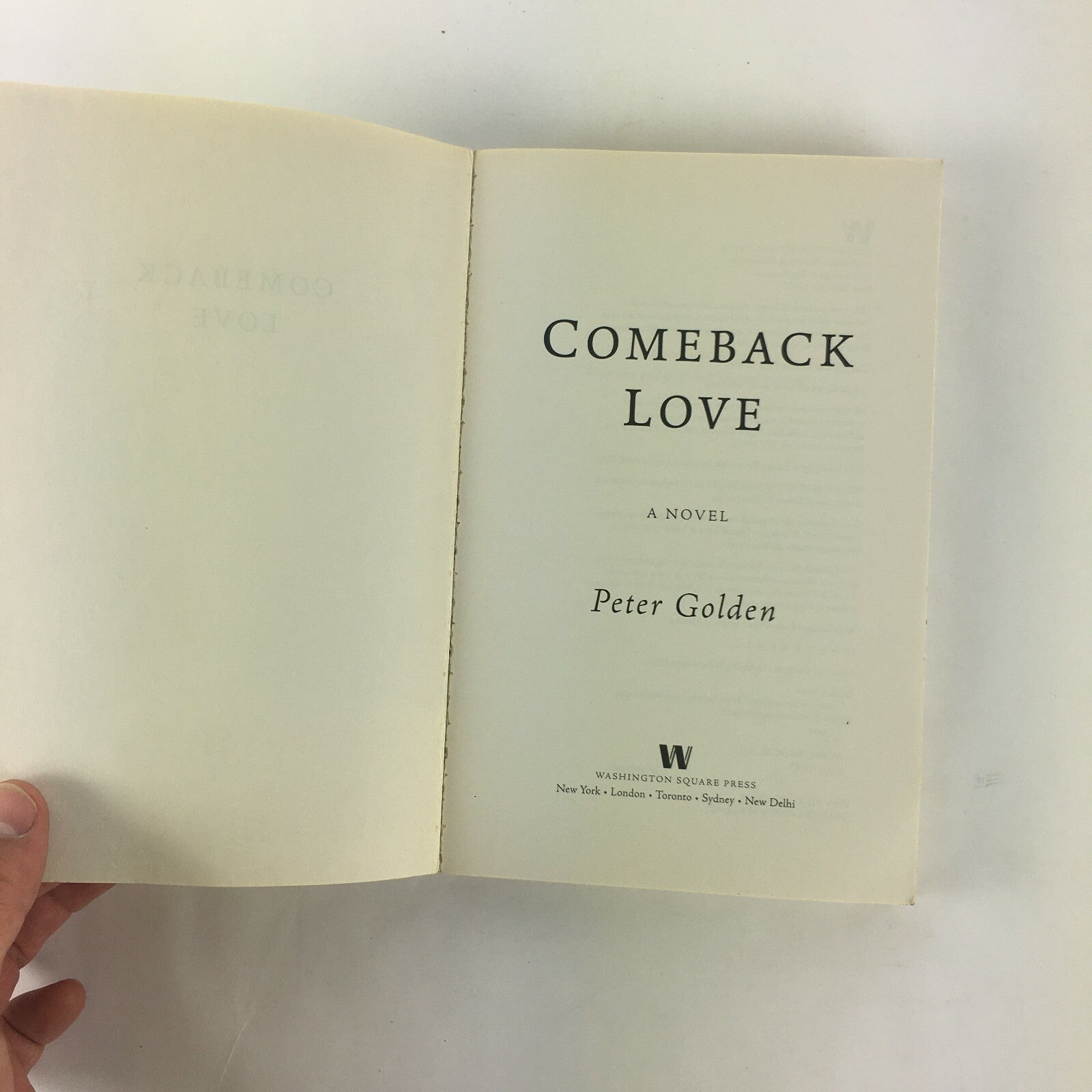 Come Back Love A Novel Peter Golden Sarah Pekkanen