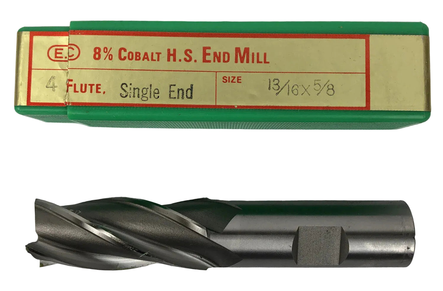 1 x E.C. 8% Cobalt H.S. End Mill Single End EMR 426 13/16 x 5/8 - USA Made
