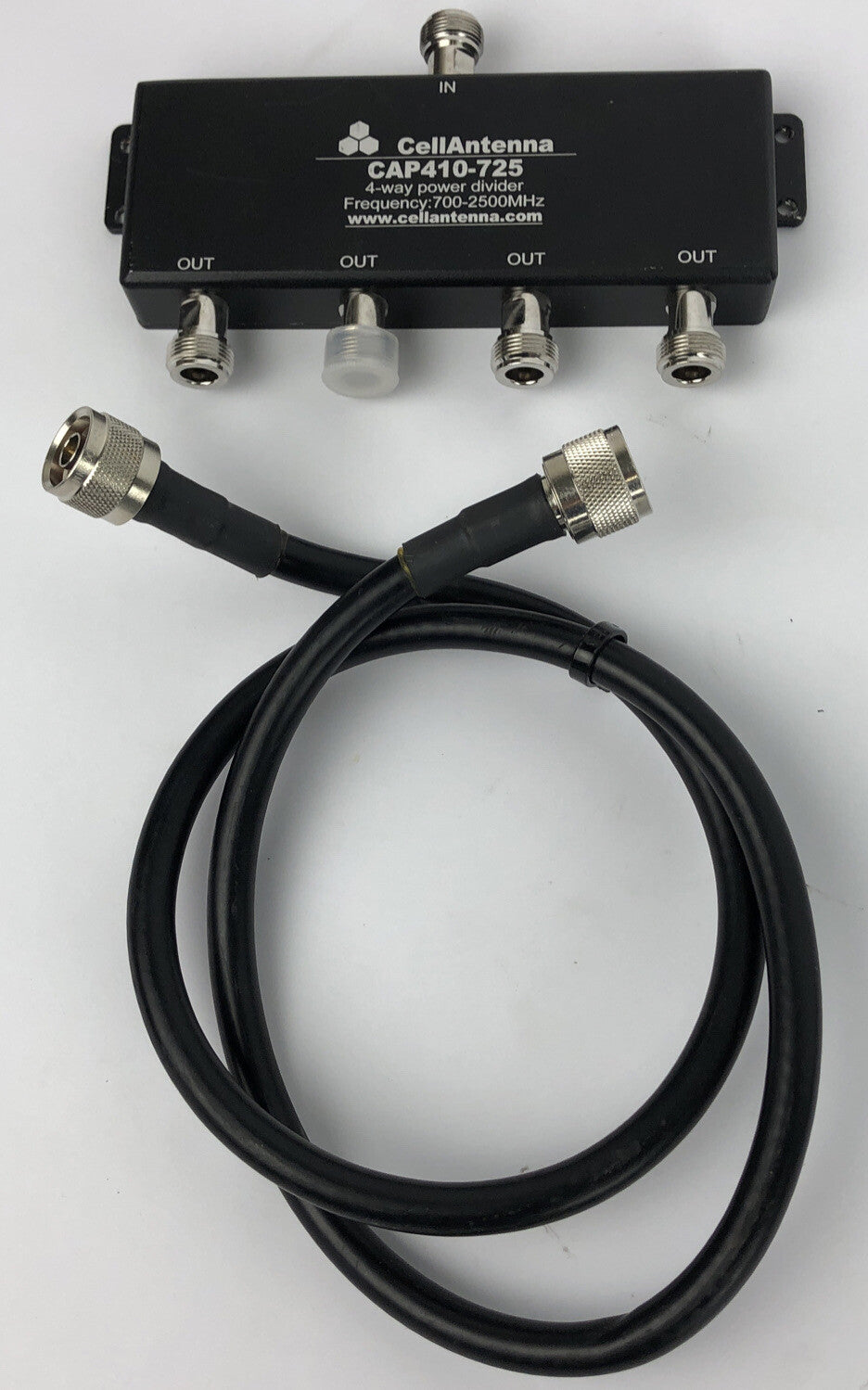 CellAntenna CAP410-725 4-Way 50 Ohm Splitter, 700-2500 Mhz w N-Female Connectors