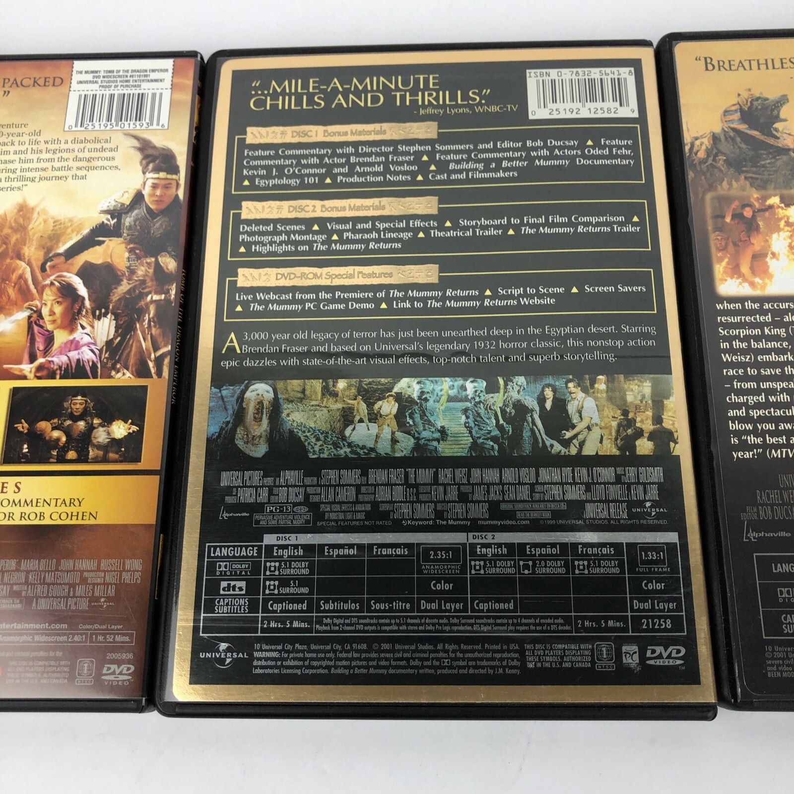The Mummy Trilogy Widescreen DVD Lot - 1, 2: Returns & 3: Tomb of Dragon Emperor