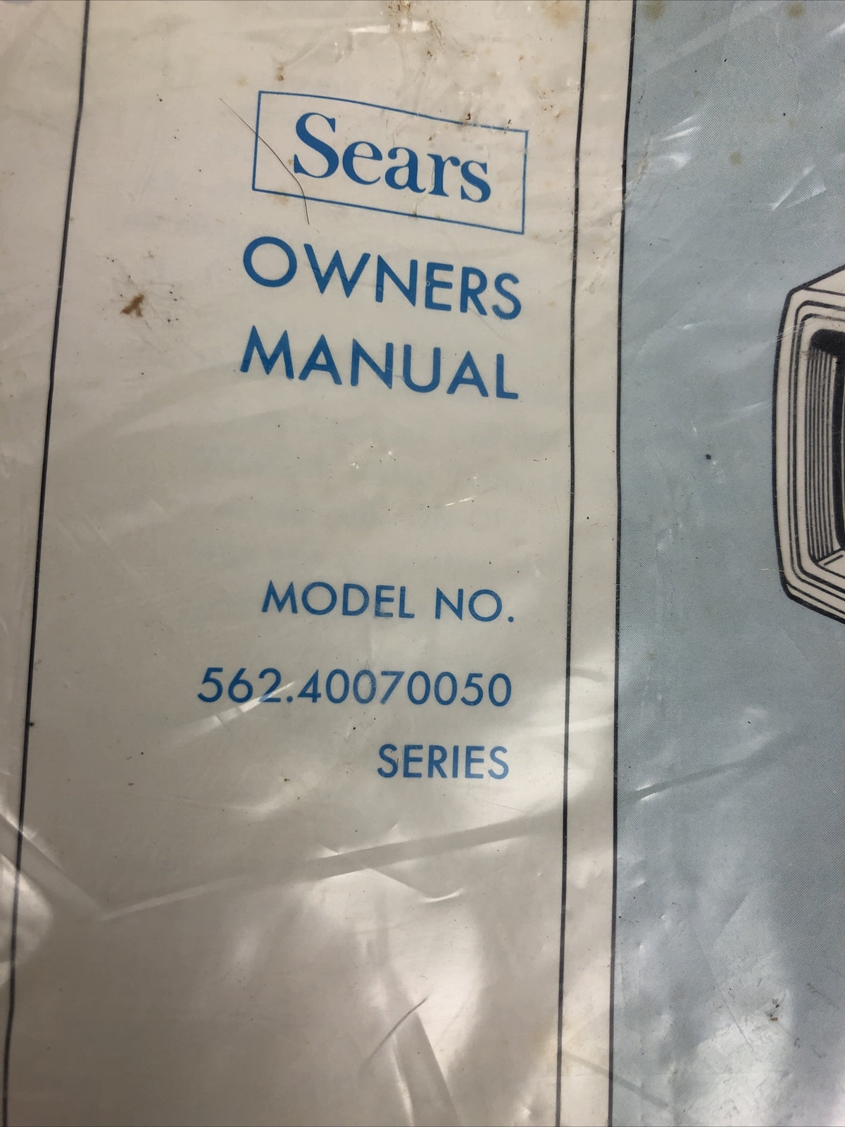 Vintage Sears Portable Color Television TV Model 562.40070050 OPERATING MANUAL