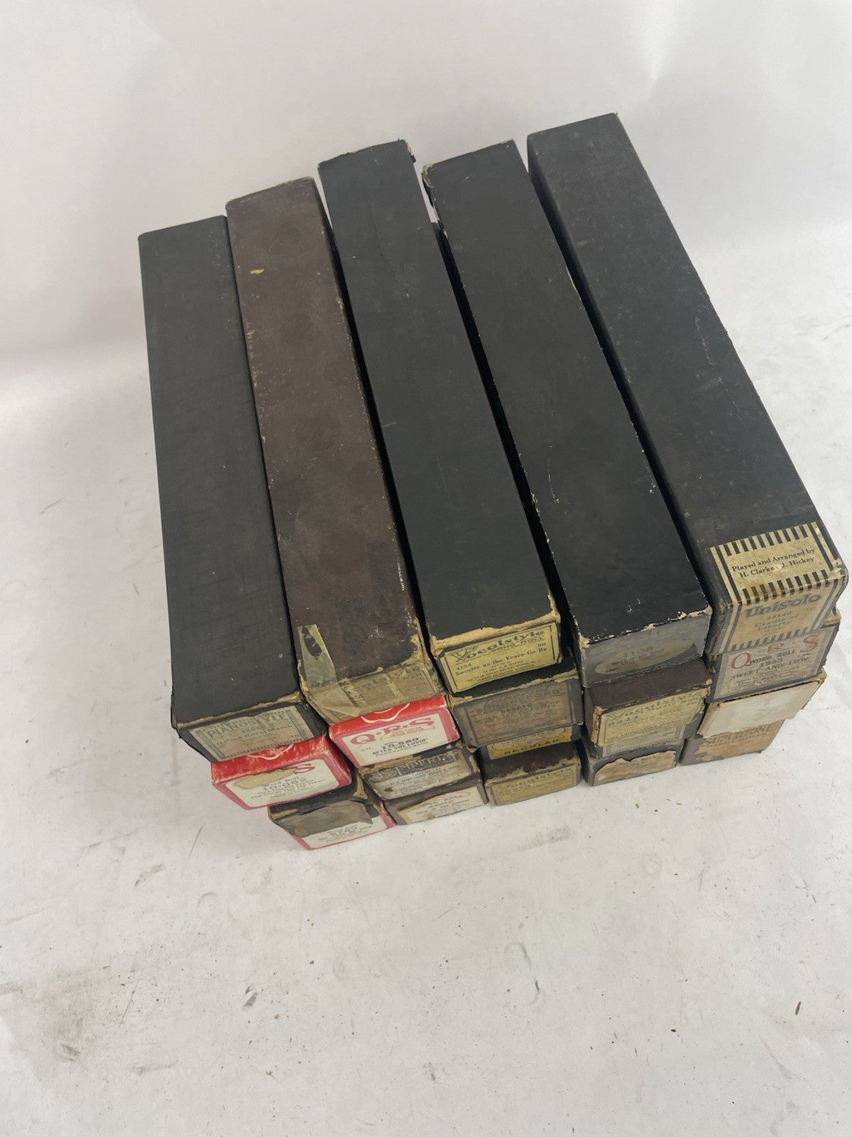 VINTAGE LOT OF 20 PLAYER PIANO ROLLS USED