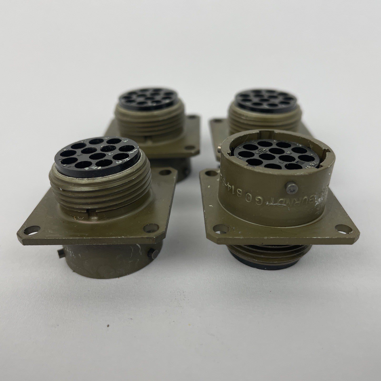 AMPHENOL MS3120E14-19S CIRCULAR CONNECTOR RECEPTACLE SIZE 14S,  (LOT OF 4)